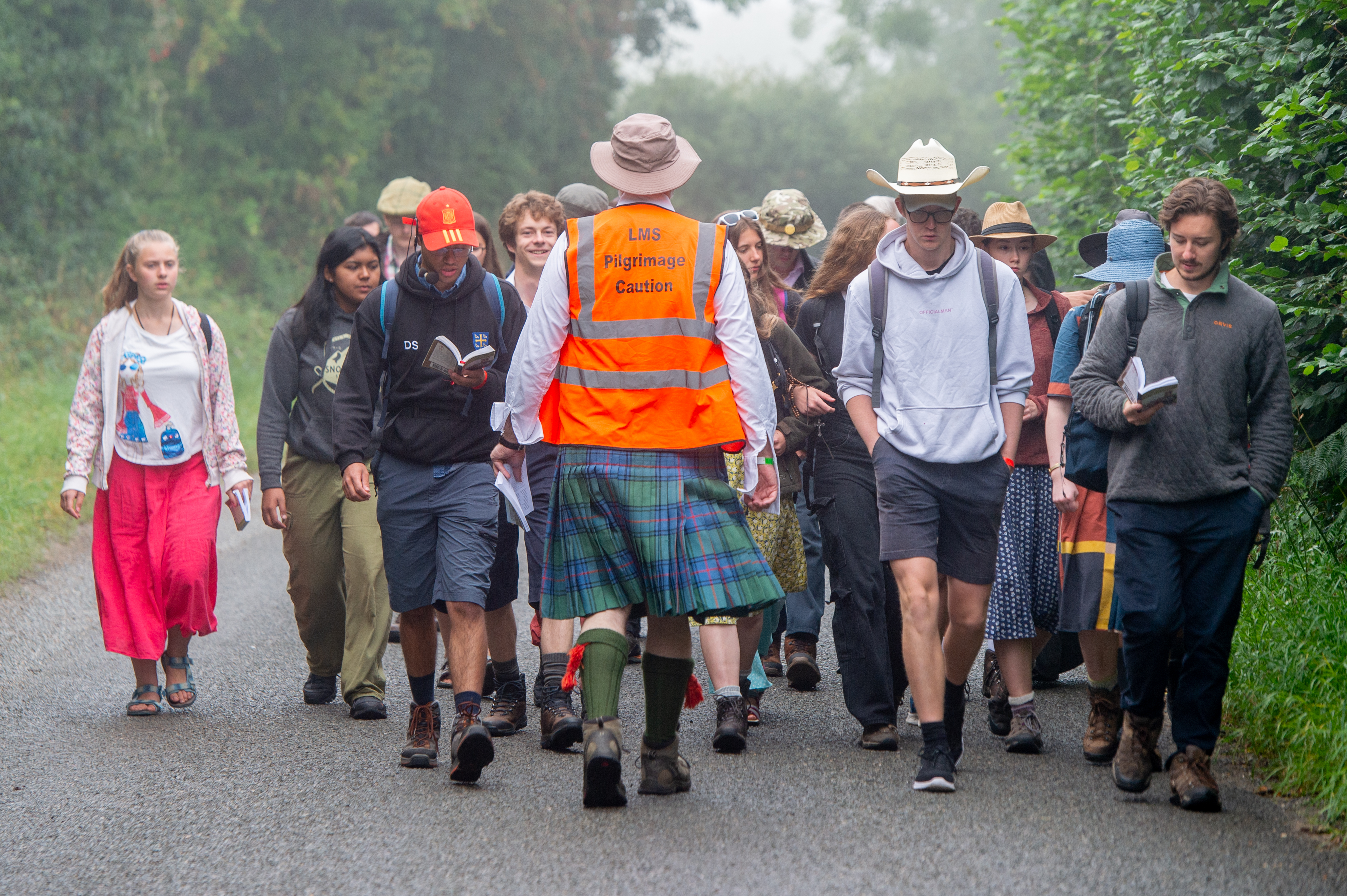 Young People on the annual LMS Walsingham Walking Pilgrimage