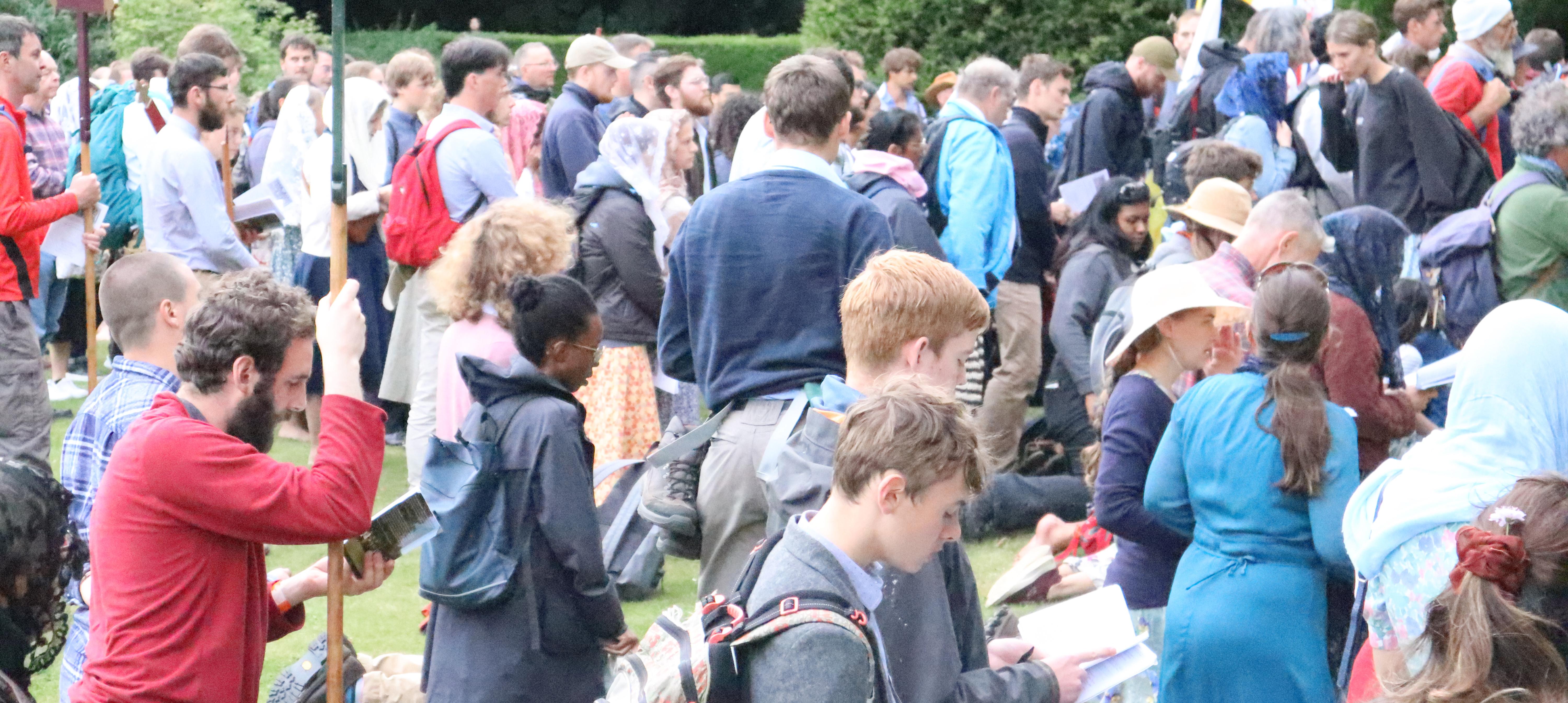 Pilgrims on the Latin Mass Society Walsingham Pilgrimage 2024