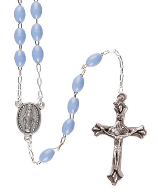 Plastic Rosary Blue | Latin Mass Society